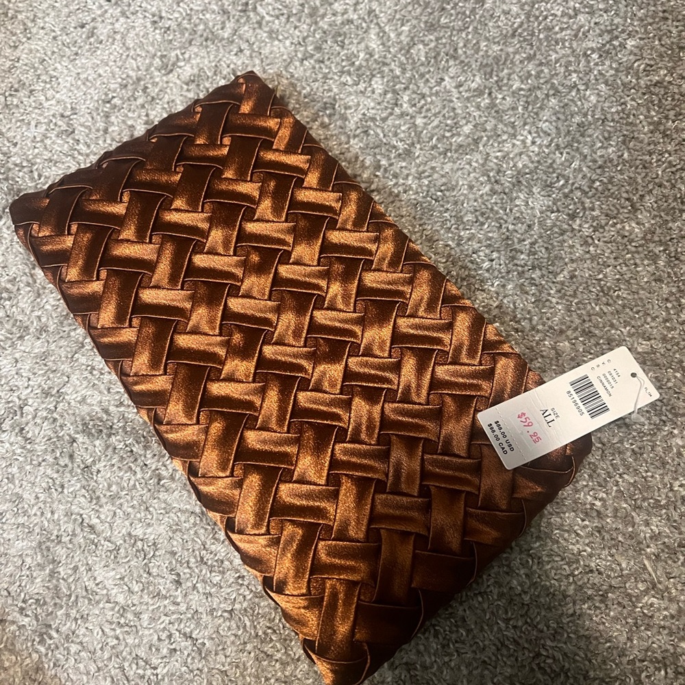 Anthropologie Bronze Woven Bag - Picture 5 of 10